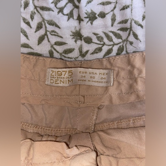 Zara Z1975 Denim Women’s 2 Khaki Pants - Picture 4 of 6